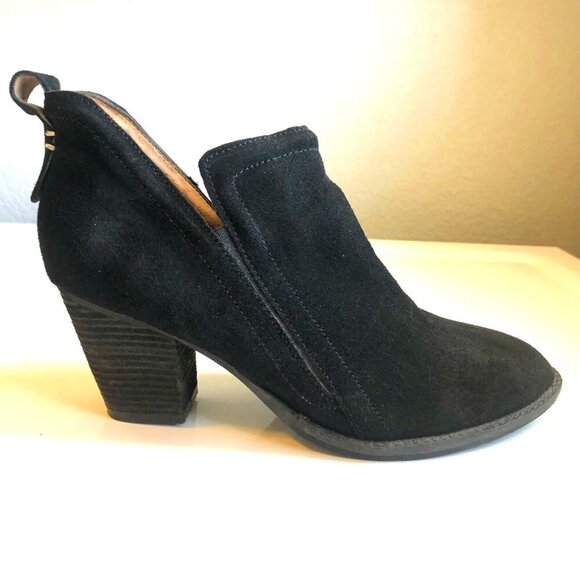 New JEFFREY CAMPBELL Burman-2 Black Distressed Suede Spit-shaft Booties 11 - Picture 1 of 7